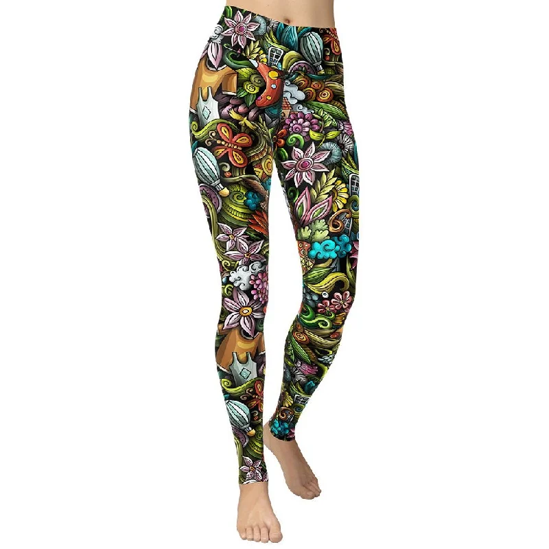 Reduced Price Springtime Yoga Leggings