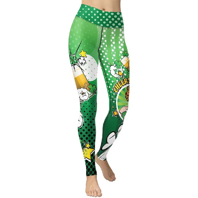 Weekend Deals That Sizzle St. Patrick's Pop Art Yoga Leggings