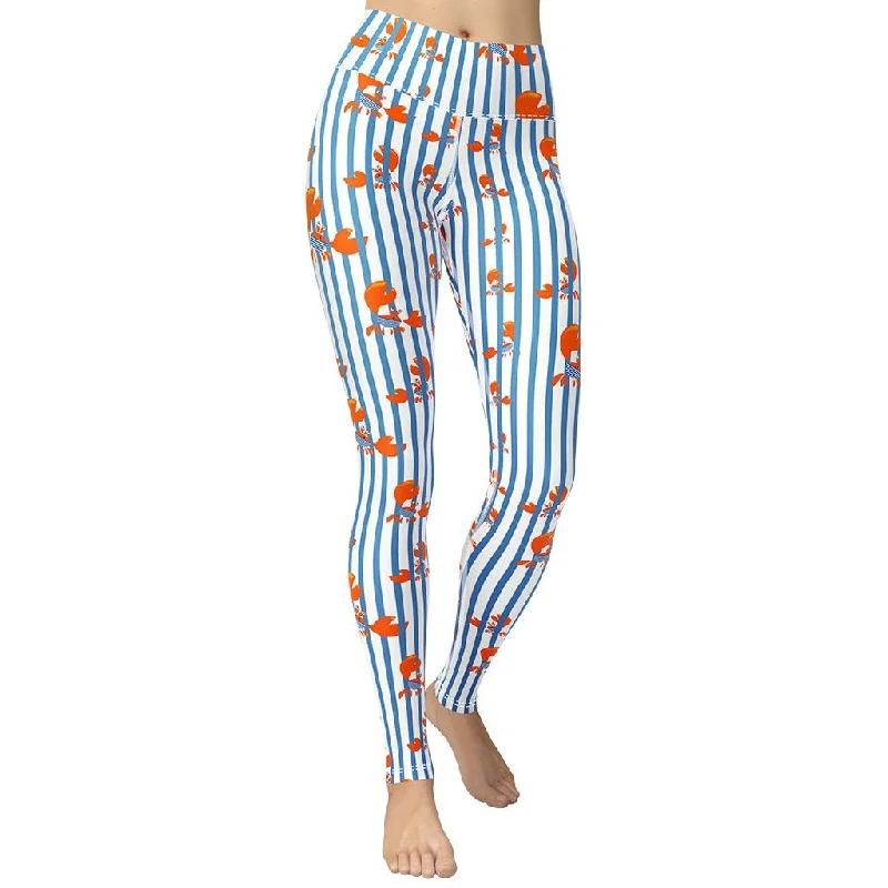 Savings Soar This Weekend Stripes & Crabs Yoga Leggings