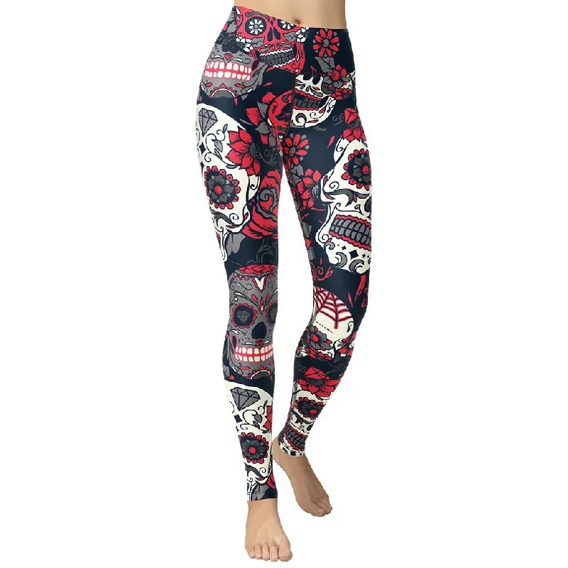 Weekend Deals You Can't Resist Sugar Skull Yoga Leggings