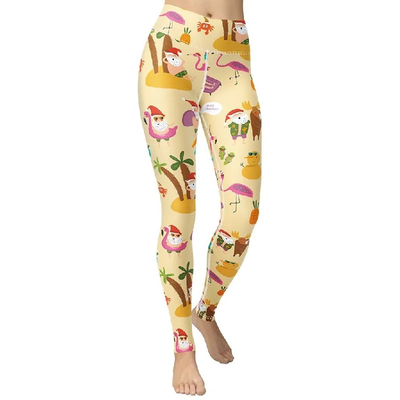 Weekend Offers You Can't Ignore Summery Christmas Yoga Leggings