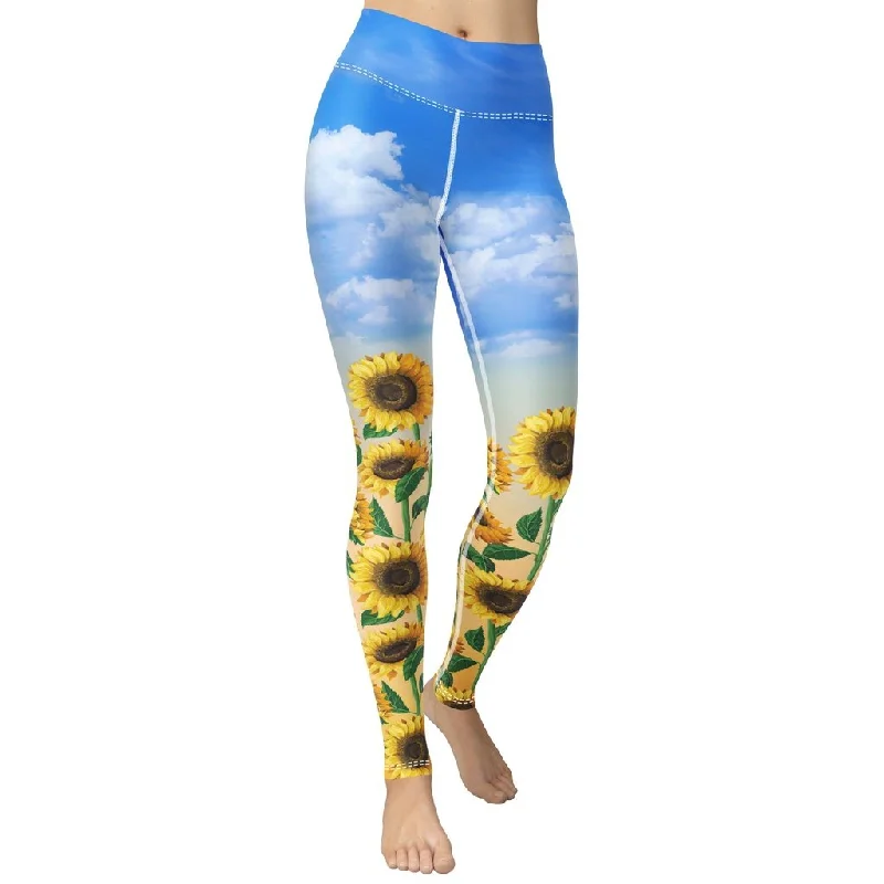 Weekend Bargains to Grab Sunflower Fields Yoga Leggings
