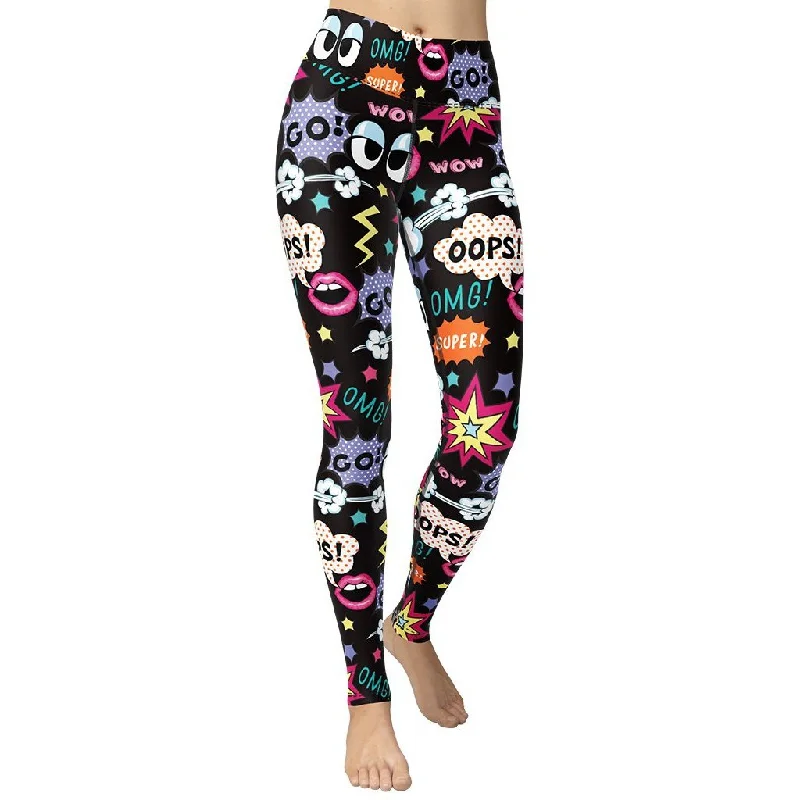 Weekend Shopping Made Better Super Cool Pop Art Yoga Leggings