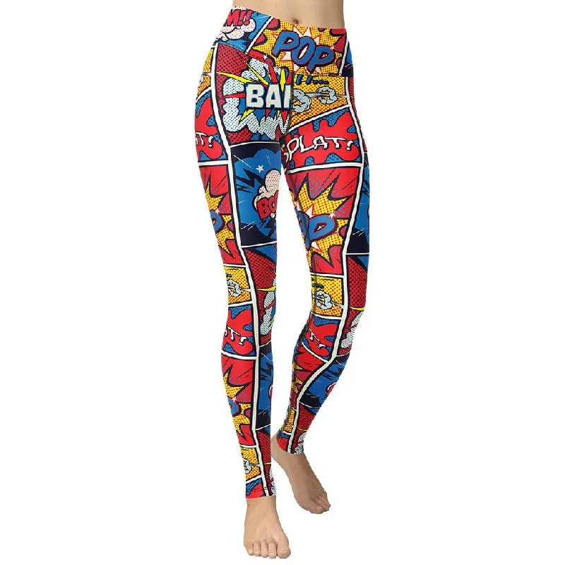New Deal Superhero Comics Yoga Leggings