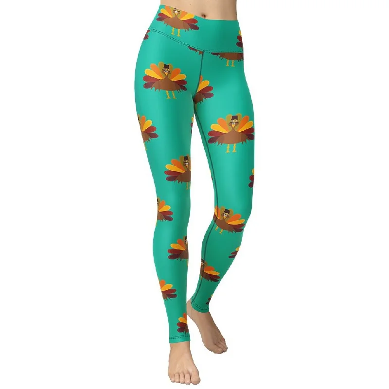 Weekend Discounts to Love Thanksgiving Turkey Print Yoga Leggings