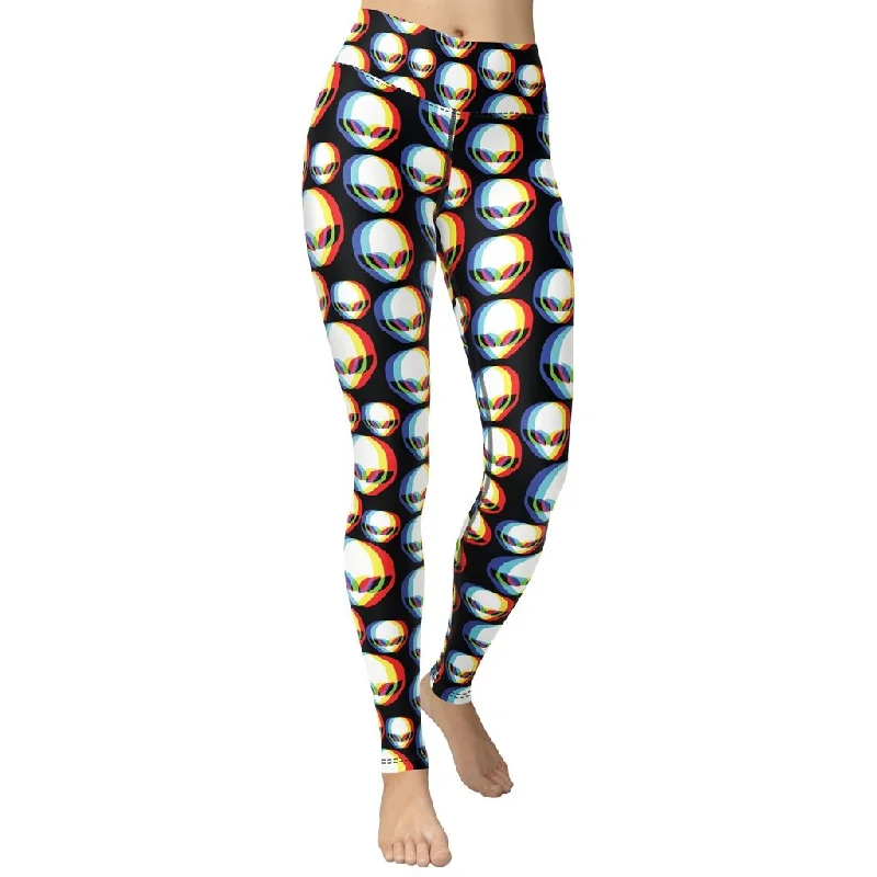 Weekend Bargains Await You Trippy Alien Yoga Leggings