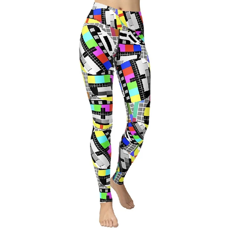 Overstock Sale TV No Signal Yoga Leggings