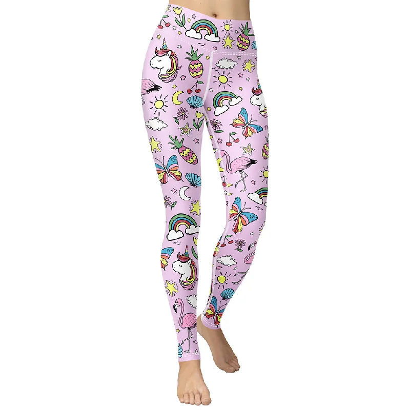 Online Exclusive Unicorn Print Yoga Leggings