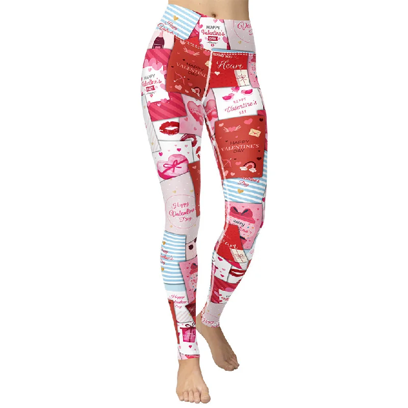 Low Price Valentine's Day Cards Yoga Leggings