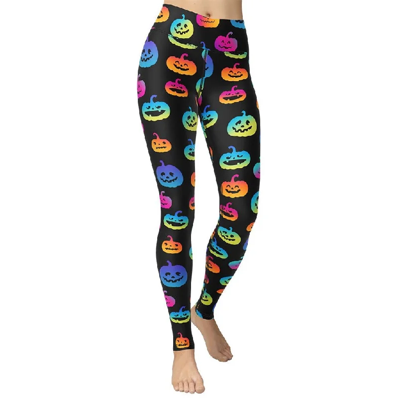 Your Weekend, Your Savings Vibrant Jack O'Lanterns Yoga Leggings