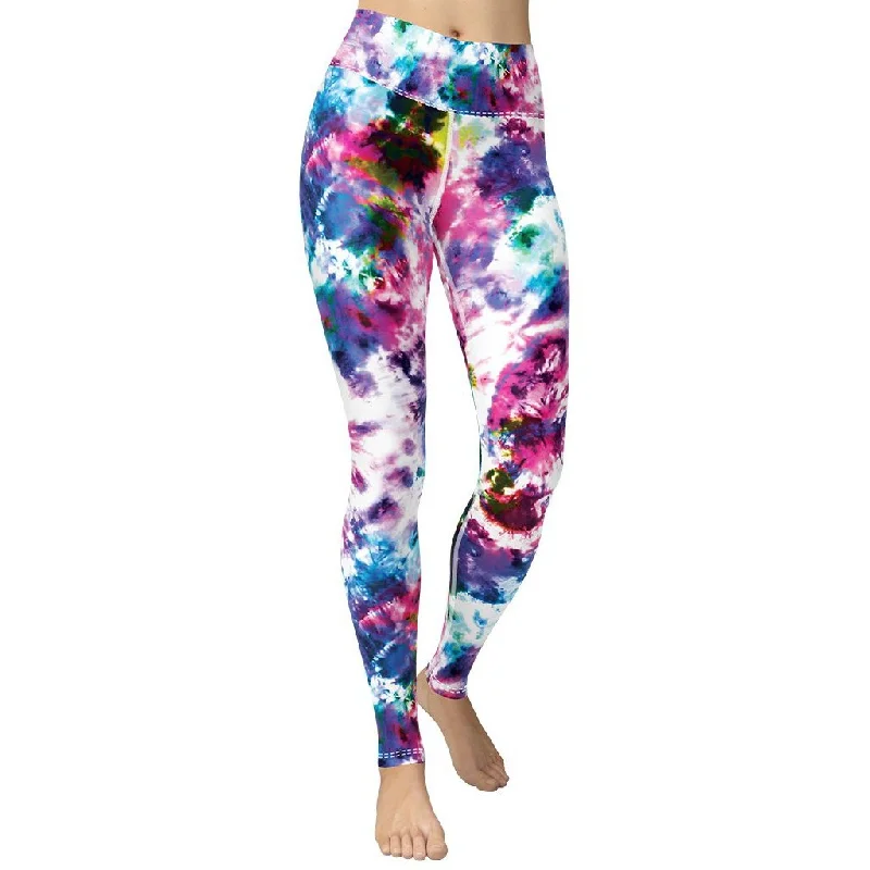 Savings Event Vibrant Tie Dye Yoga Leggings