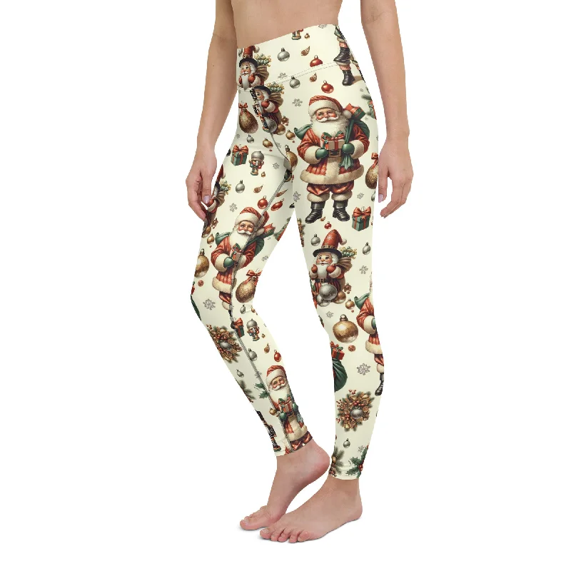 Overstock Clearance Vintage Christmas Yoga Leggings