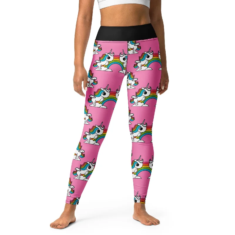 Final Clearance UNIQUE pink -2- Yoga Leggings