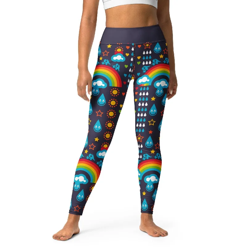 Steal Deal RAINBOWPHANT blue -2- Yoga Leggings
