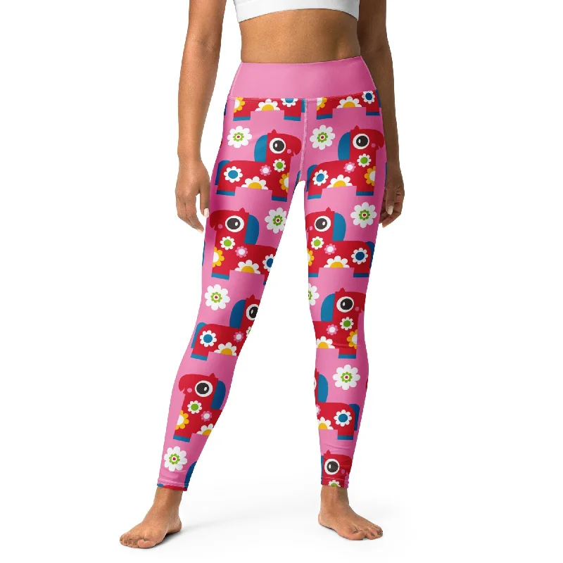 Now Available PONY BLOOM pink -2- Yoga Leggings
