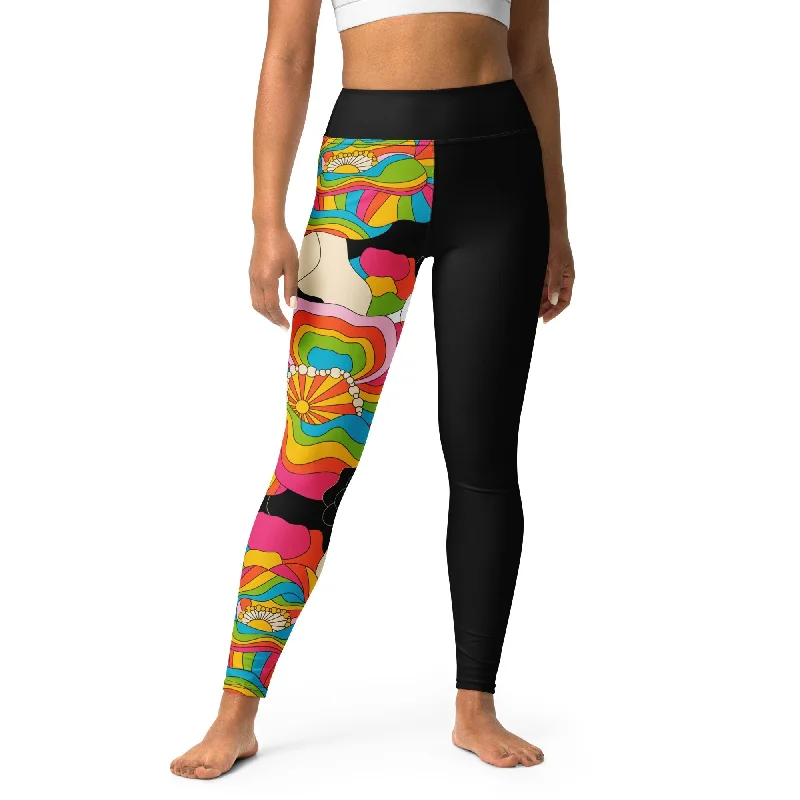 Reduced Rates RAINBOW POPPY - Yoga Leggings